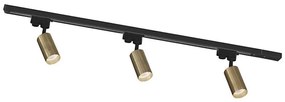 Zuma Line 3552 - Спот за релсова система TUBE 3xGU10/35W/230V черно/златно