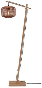 Подова лампа с абажур от ратан в естествен цвят (височина 150 см) Tanami - Good&Mojo