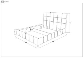 Кожена спалня 160/200 Калина + матрак