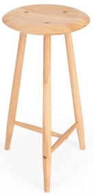 Бар стол от масивен дъб в естествен цвят (височина на седалката 65 cm) Blanc – Gazzda