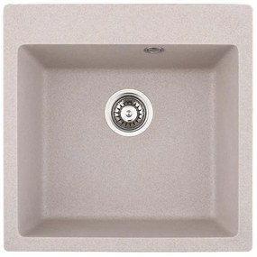 Кухненска мивка ICGS 5050 SAND, гранит, едно корито, със сифон, 50x20х50см