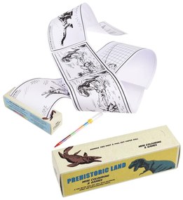 Пътуващ комплект за оцветяване и пъзели за деца Prehistoric Prehistoric Land - Rex London
