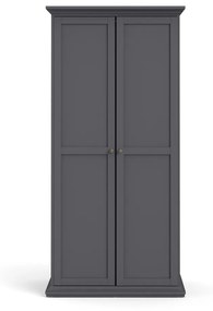 Тъмно сив гардероб 96x201 cm Paris - Tvilum