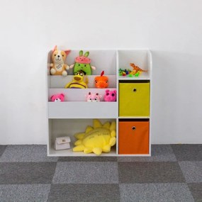 Бял дървен органайзер за детска стая