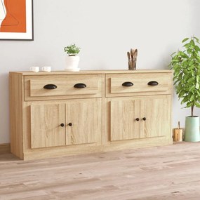 3185266 vidaXL Сайдборди, 2 бр, сонома дъб,инженерно дърво