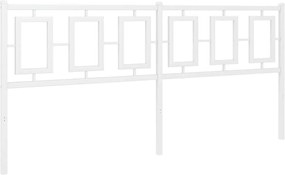 374326 vidaXL Метална резервна табла за легло, бяла, 180 см