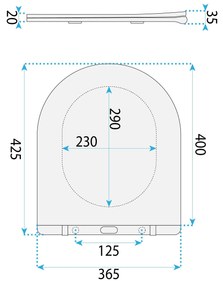 Седалка за тоалетна UF FLAT WHITE CARLO