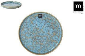 Десертна чиния LA MEDITERRANEA Scratch Blue, 20х2.3 cm, порцелан