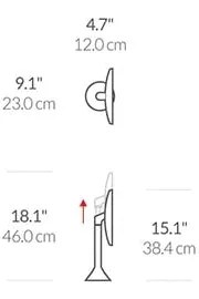 Козметично огледало със светлина/увеличително (5x) ø 20 cm Sensor – simplehuman