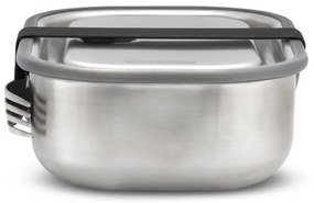 Кутия за храна Black+Blum BAM-SS-L018, 1 l, Правоъгълна, Подходяща за фурна, Без BPA, Неръждаема стомана, Сив