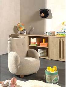 Бежов детски стол от прежда с примки от букле Rocky – Vipack