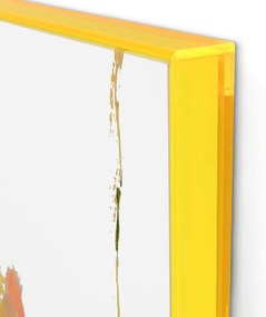 Картина с ръчно изрисувани елементи 102x102 cm Confidential Yellow – Malerifabrikken