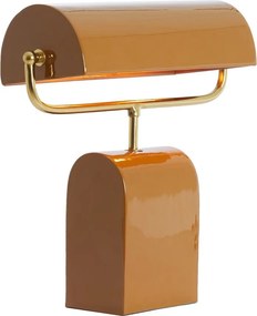 Оранжева метална настолна лампа (височина 38 cm) Cardona – Light &amp; Living