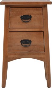 246123 vidaXL Нощно шкафче, чамова дървесина масив, 40x29x68 см, кафяво