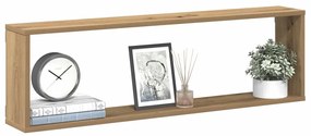 856584 vidaXL Стенни кубични рафтове, 2 бр, дъб артизан, 100x15x30 см