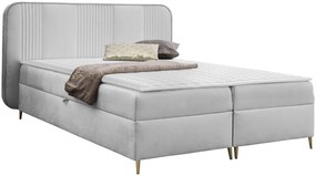 Облечено легло Fandy-Светло сиво-140 x 200