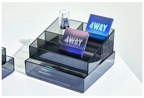 Матово черен органайзер за козметика за баня от рециклирана пластмаса Nail Station - iDesign