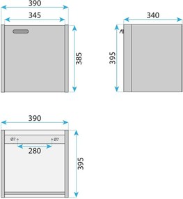 Комплект мебели за баня с мивка Molly 40cm Beige
