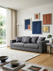 Диван Pilo Триместен-225φ 90β εκ-Γκρι