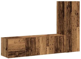 3328957 vidaXL Комплект ТВ шкафове за стенен монтаж 3 части, инженерно дърво