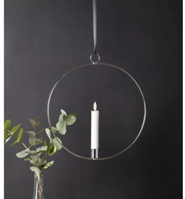 Светлинна декорация в сребристо Flamme Ring – Star Trading