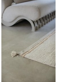 Кремав ръчно изработен памучен килим подходящ за пране 170x240 cm Bloom Natural – Lorena Canals