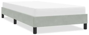 4101337 vidaXL Рамка за легло без матрак Светло сиво 90x210 cm Кадифе