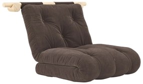 Тъмнокафяво кресло от рипсено кадифе Hooked – Karup Design