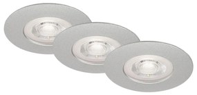 Briloner- К-кт 3x LED Лампа за вграждане в баня LED/4,9W/230V IP44 сребрист