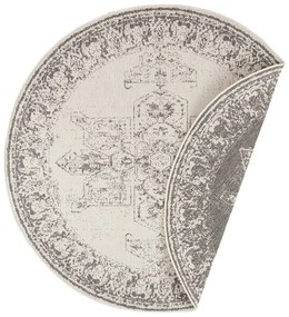 Сив и кремав килим за открито, ø 140 cm Borbon - NORTHRUGS
