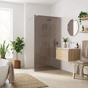 Параван за душ Rea Flexi Brown / Chrome 130