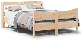 3307047 vidaXL Рамка за легло с табла, 120х200 см, бор масив