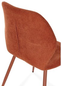 Теракотени тапицирани трапезни столове в комплект 4 бр. Ansu – Marckeric