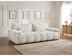 Бял шенилов диван 264 cm Ivane – Bobochic Paris