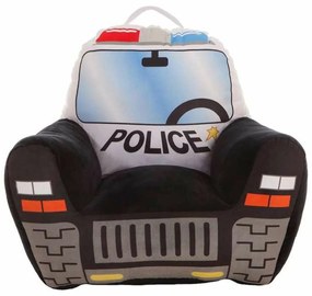 Детско Кресло Полицейска Кола 52 x 48 x 51 cm Черен Акрилен (52 x 48 x 51 cm)
