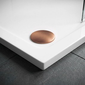 Корито за душ кабина-акрилно Rea Belmond White 90x90 Brush Copper