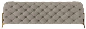 Сиво-бежов кадифен диван 225 cm Chelsea Bis – Ropez