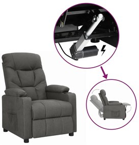 3093458 vidaXL Изправящ стол, тъмносив, текстил