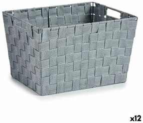 Кош за Пране Сив Плат 10 L 25 x 20,5 x 35 cm (12 броя)