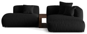 Черен модулен ъглов диван (десен ъгъл) Martina – Micadoni Home