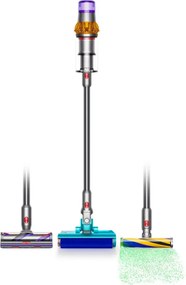 Вертикална прахосмукачка Dyson V15S Detect Submarine 448798-01, 660W, 0.77 л, 60 мин автономия, Сензори, 4 режима, LCD, Сив/син