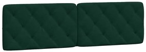 374742 vidaXL Мека табла за легло, тъмнозелена, 180 см, кадифе