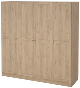 Гардероб с дъбов декор в естествен цвят 195,5x200 см Billund - Tvilum