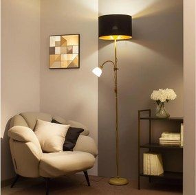 Brilagi - Подова лампа CERIA 2 в 1 1xE27/100W/230V + 1xE14/25W златист/черен