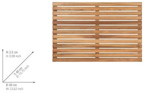 Дървена постелка за баня в естествен цвят 40x60 cm Acacia - Wenko