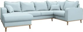 Светлосин ъглов диван (ляв ъгъл) Beata - Ropez