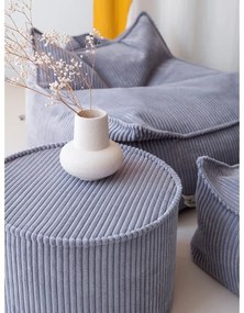 Син детски пуф от рипсено кадифе – Wigiwama