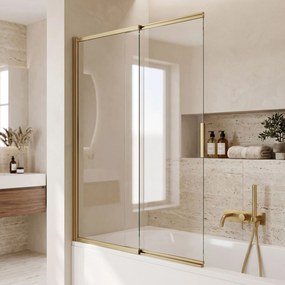 Плъзгащ се параван за вана REA Dario Brush Gold 100
