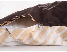 Кафяво памучно спално бельо за единично легло 140x200 cm Exclusive - B.E.S.