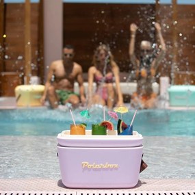 Хладилна чанта Polarbox Classic, 20 литра, AIRPOP полистирол, 5-15C до 24 часа, Класическа кожена каишка, Син/Розов